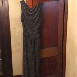 Black Metallic Evening Dress